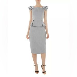Ted Baker Daizid Pleat-Detail Peplum Dress
